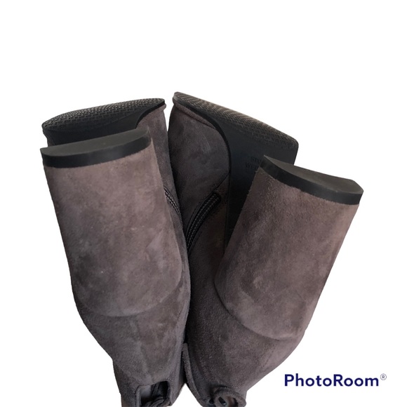 STUART WEITZMAN Lofty Suede Ankle Boots/Heels Gray Size 6M - Picture 8 of 14